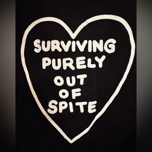 NWOT MATT DARLING SURVIVING PURELY OUT OF SPITE crewneck sweatshirt